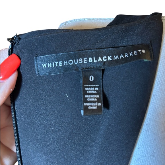 White House Black Market SL Overlay Black and Ecru Jumpsuit - Picture 7 of 14